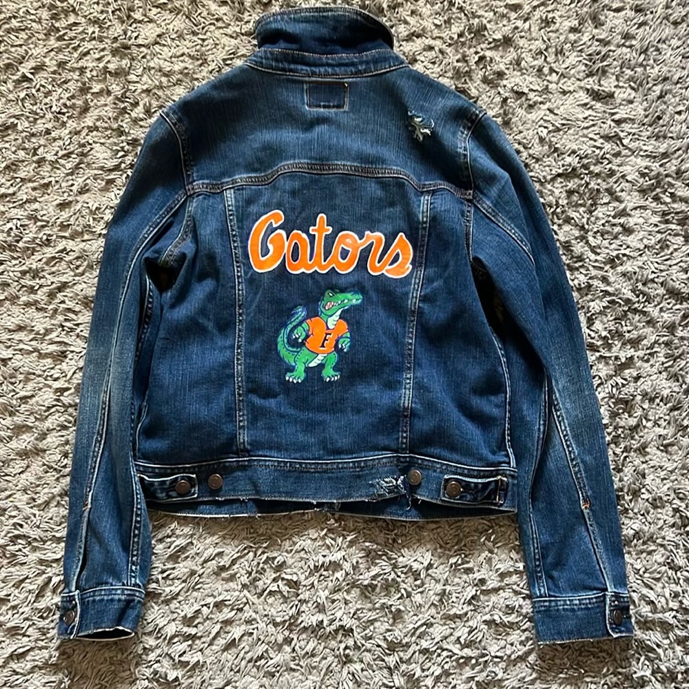 Painted denim jacket